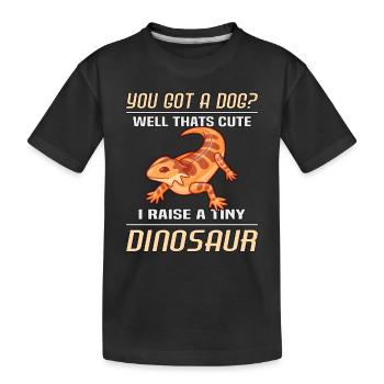 Lizard Bartagame Terrarium Pet Reptile - Kids' Premium Organic T-Shirt - black - Front