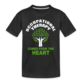 Therapie - Kinder Premium Bio T-Shirt - Schwarz - Vorne