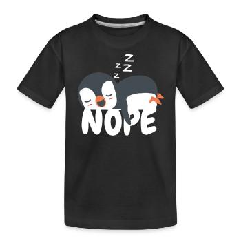 Penguin Funny Animals - Kids' Premium Organic T-Shirt - black - Front