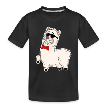 Alpaca - Kids' Premium Organic T-Shirt - black - Front
