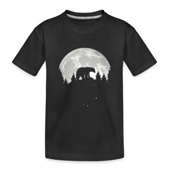 Bär - Kinder Premium Bio T-Shirt - Schwarz - Vorne