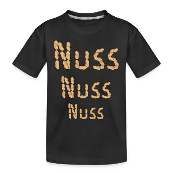 Erdnuss Erdnüsse Nuss Nüsse Nahrungsmittel - Kinder Premium Bio T-Shirt - Schwarz - Vorne