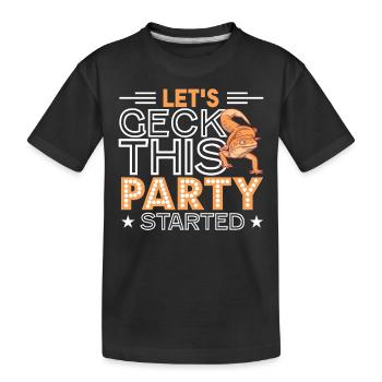 Gecko Gifts for Reptile Lovers & Holders - Kids' Premium Organic T-Shirt - black - Front