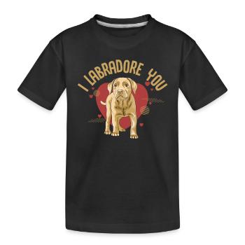 Labrador, chien labrador, labrador retriever, - T-shirt bio Premium Enfant - noir - Devant