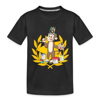 Artiste colorée Haute Académie des Arts - T-shirt bio Premium Enfant - noir - Devant
