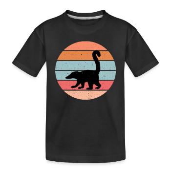 Nose Bear Silhouette - Kids' Premium Organic T-Shirt - black - Front