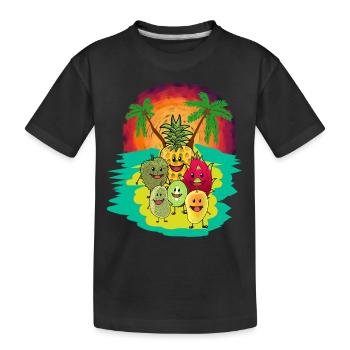 Fruits du sud de la mer du Sud Fruits Fantasy Vitamines - T-shirt bio Premium Enfant - noir - Devant