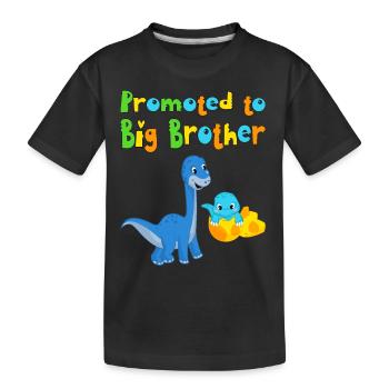 Promu au grand frère - T-shirt bio Premium Enfant - noir - Devant