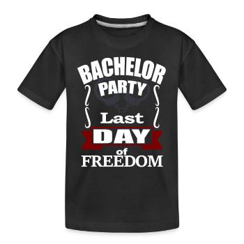 BACHELOR PARTY - DERNIER JOUR DE LIBERTÉ - Menottes - T-shirt bio Premium Enfant - noir - Devant