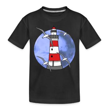 Phare du nord de l’Allemagne Nautique Maritim Seagull - T-shirt bio Premium Enfant - noir - Devant