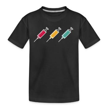 Injection needle syringe - Kids' Premium Organic T-Shirt - black - Front