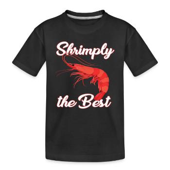 Shrimp - Kids' Premium Organic T-Shirt - black - Front