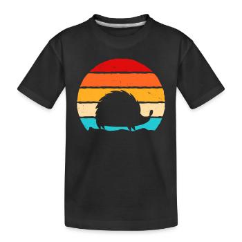 Hedgehog - Kids' Premium Organic T-Shirt - black - Front