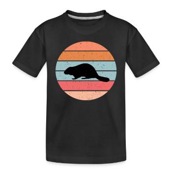 Biber - Kinder Premium Bio T-Shirt - Schwarz - Vorne