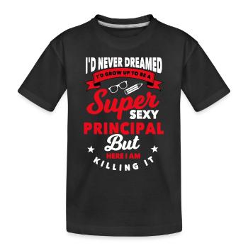 Le chef d’établissement cadeau - T-shirt bio Premium Enfant - noir - Devant