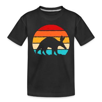 Ground pig - Kids' Premium Organic T-Shirt - black - Front