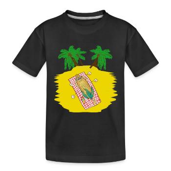 Vacationers Tourist Lazy Laziness Leisure Heat - Kids' Premium Organic T-Shirt - black - Front