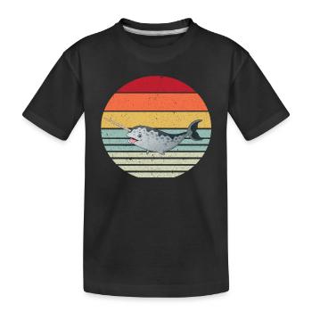 Narwal - Kinder Premium Bio T-Shirt - Schwarz - Vorne