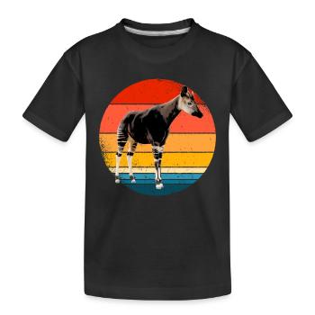 Okapi Geschenk - Kinder Premium Bio T-Shirt - Schwarz - Vorne
