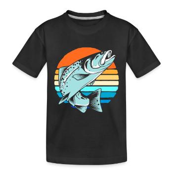 Fishing Fishing - Kids' Premium Organic T-Shirt - black - Front