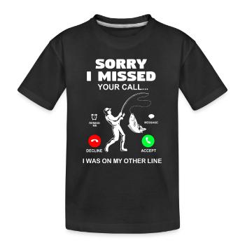 Fishing Fishing - Kids' Premium Organic T-Shirt - black - Front