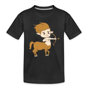 Centaur - Kids' Premium Organic T-Shirt - black - Front