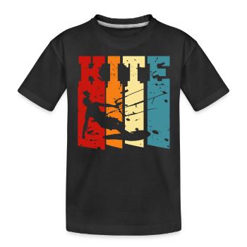Kiteboarding - kitesurfers - Kids' Premium Organic T-Shirt - black - Front
