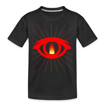 Eye Satan Devil Devil Flame Satanic - Kids' Premium Organic T-Shirt - black - Front