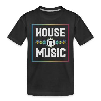 House music, House music Party, Rave, - Kinder Premium Bio T-Shirt - Schwarz - Vorne
