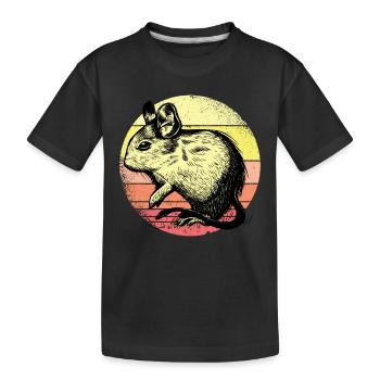Degu Silhouette - Kinder Premium Bio T-Shirt - Schwarz - Vorne
