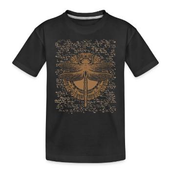 Egypte Libellule Hiéroglyphes Oeil Vintage Anubis - T-shirt bio Premium Enfant - noir - Devant