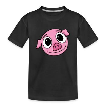 Porc - T-shirt bio Premium Enfant - noir - Devant