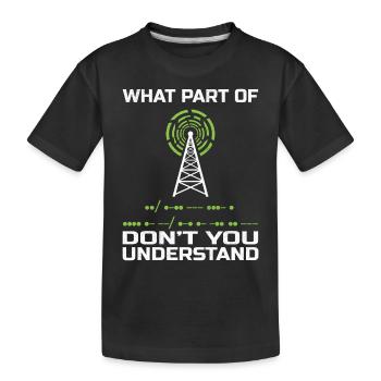 Amateurfunk Ham Radio Funk Radio Amateufunker - Kinder Premium Bio T-Shirt - Schwarz - Vorne