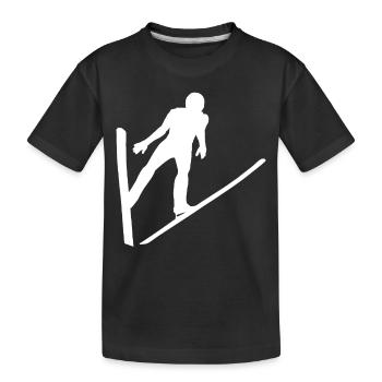 Skispring skis skieurs skieurs - T-shirt bio Premium Enfant - noir - Devant
