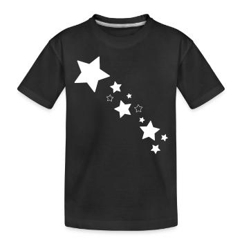 Stars Star Shooting Star - Kids' Premium Organic T-Shirt - black - Front