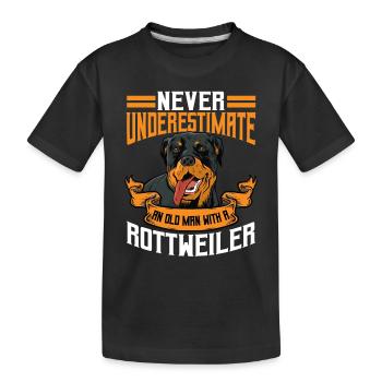 Rottweiler Geschenk Für Männer - Kinder Premium Bio T-Shirt - Schwarz - Vorne
