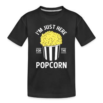 Popcorn Filmemacher - Kinder Premium Bio T-Shirt - Schwarz - Vorne