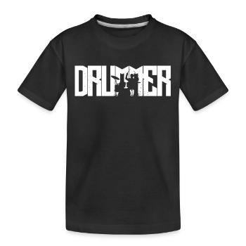 Batteur de batterie de batteur - T-shirt bio Premium Enfant - noir - Devant