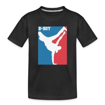 Breakdance B-Boy Hip-Hop and Funk - Kids' Premium Organic T-Shirt - black - Front