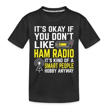 Amateurfunk Ham Radio Funk Radio Amateufunker - Kinder Premium Bio T-Shirt - Schwarz - Vorne