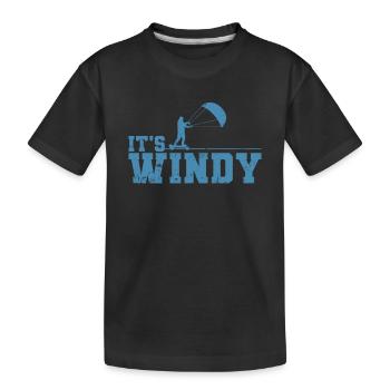 Kitelandboarding It’s Windy Outside - T-shirt bio Premium Enfant - noir - Devant