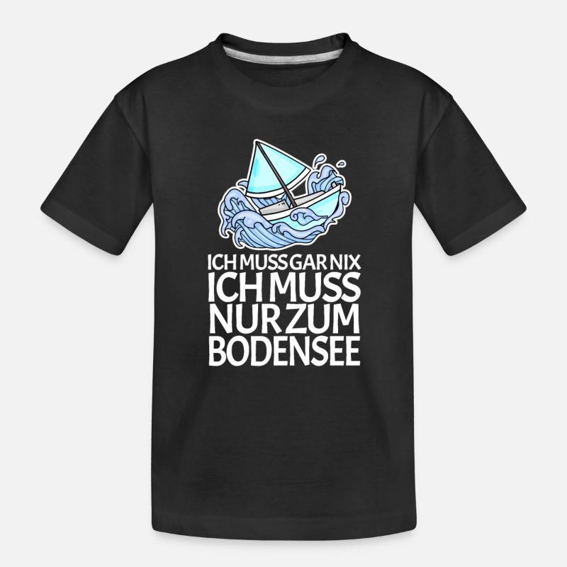 Bodensee See - Kinder Premium Bio T-Shirt - Schwarz