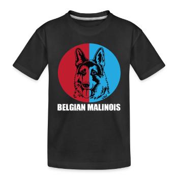 Belgischer Malinois - Kinder Premium Bio T-Shirt - Schwarz - Vorne