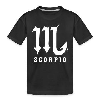 Sternzeichen Skorpion - Kinder Premium Bio T-Shirt - Schwarz - Vorne