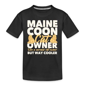 Maine Coon - Kinder Premium Bio T-Shirt - Schwarz - Vorne