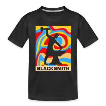 Amboss Schmiedekunst - Kinder Premium Bio T-Shirt - Schwarz - Vorne