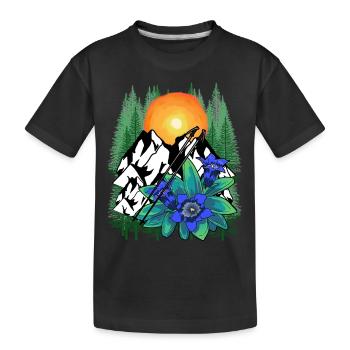 Austria Switzerland Allgäu Dolomites Tyrol South Tyrol - Kids' Premium Organic T-Shirt - black - Front
