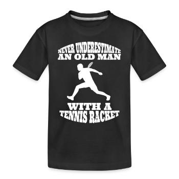 Tennis Dad Tennisspieler Tennisball Tennisball Opa - T-shirt bio Premium Enfant - noir - Devant