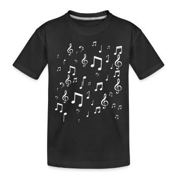 Musique Notes musicales - T-shirt bio Premium Enfant - noir - Devant