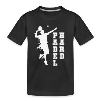 Padel Hard Tennis Sport et balle - T-shirt bio Premium Enfant - noir - Devant